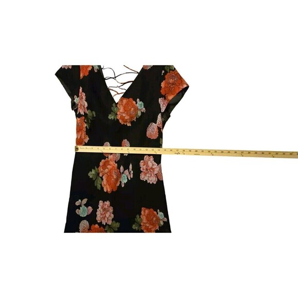 Retro Evan-Picone Dress 12 100% Viscose Witchy Floral Goth Dark Academi… - Picture 4 of 6